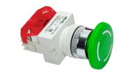 Botoneira seta com rotação 1NO D=40mm verde