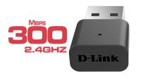 Mini adaptador USB D-Link Wireless 802.11b/g/n 300 Mbps