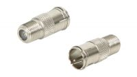 Adaptador F Plug-Hembra rápido a F Push Macho (5unid.)