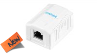 Caja de superfície 1x RJ45 FTP Cat.6A Krone (53x40x30mm) entrada inferior Blanca