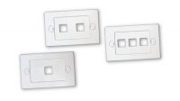 Placa frontal para Keystone horizontal blanca