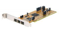 Placa PCI-X 64 bit 3.3/5V FireWire 1394B 3 portas