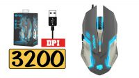 Rato Gaming FURY WARRIOR 3200DPI Optico Iluminado Negro