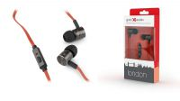 GB 5220 : Auricular em metal com microfone jack 3.5mm (Vermelho)