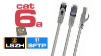 Cable de red Cat.6A S-FTP LSZH Cobre AWG27 Gris