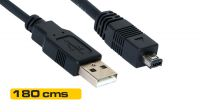 Cabo USB 2.0 tipo A-mini B 4 pinos 1.80 m