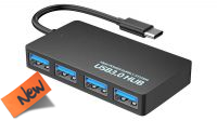 Hub USB-C  - 4 portas x USB3.0  preto