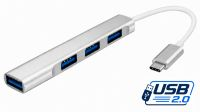 Hub USB 4p V2.0 USB-C aluminio