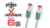 Cabo de rede crossover S/FTP Cat. 6 PVC CU cinzento 5m