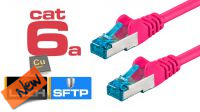 IBR 7152M : Cabo de rede S/FTP Cat. 6A CU AWG 26/7 LSZH magenta (0.25 m)