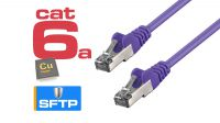 Cable de Red Cat.6A S/FTP RJ45 Violeta AWG26/7