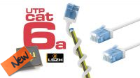 IBS 7051 : Cabo de rede Ultra-Slim U/UTP Cat.6A CU LSZH conector curto branco 50cm (0.15 m)