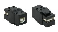 Adaptador USB A fêmea a USB B fêmea de painel