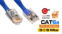 Cabo de rede Cat. 6E UTP azul CopperTen KRONE