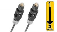 Cable Audio Optico TOSLINK M/M 1M - Negro