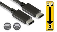 Cabo USB 3.1 Tipo C M/M (0,5/3Mts) - Negro