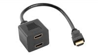 Adaptador en Y HDMI - 1 Machoa 2 Hembras Gold Plated 0.20m