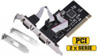 Placa Longshine PCI 2 portas série RS-232 opção baixo perfil