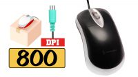 Rato óptico  800 Dpi -  PS2 negro