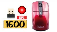 Mini rato wireless laser USB Keysonic KSM-1000 RF Vermelho
