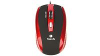 NG 2115 : Rato óptico NGS Tick USB até 1600dpi 6 botões (Preto e vermelho)