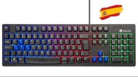 Teclado USB Gaming NGS Espanhol led cores preto