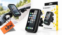 Suporte Bicicleta y Scooter p/Smartphone resistente lluvia y polvo 11.5x19 cm.  Negro
