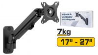 Soporte de pared brazo hasta 17-27" máx. 7Kg negro
