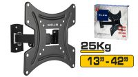 Suporte de parede articulado LCD 13-42" 25Kg preto