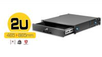 Cajón frontal  2U  rack 19"  Negro