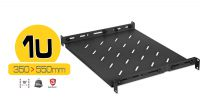 Bandeja 19" 2U regulable 350-550 mm  Negra