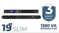UPS Phasak Rack 1500VA LCD 1U Interativa Pure Sinewave