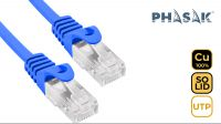 Cabo de rede UTP Phasak Cat. 6 CU Azul