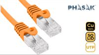 Cabo de rede UTP Phasak Cat. 6 CU Laranja