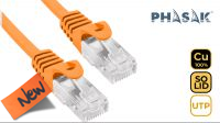Cable de Red UTP Phasak Cat.6 CU Naranja