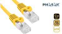 Cabo de rede UTP Phasak Cat. 6 CU Amarelo