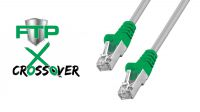 Cabo de rede crossover F/UTP RJ45-RJ45 Cat.5 CCA cinza