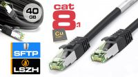 Cable de red S/FTP (PiMF) LSZH PHASAK Cat.8.1 CU Negro