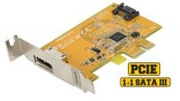 Tarjeta PCI-Express SATA3-6GB/s 1 eSATA + 1 interna