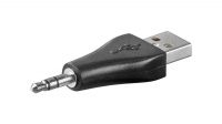 Adaptador USB A Macho a Jack 3.5mm Macho preto