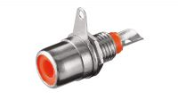 Conector RCA Hembra Gold Platedpara soldar en panel, Rojo