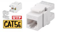 Conector PHASAK Keystone UTP RJ45 Hembra Cat.5E Blanco