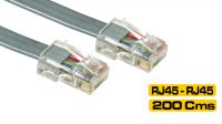 Cabo de conexão RJ45 08P Macho a Macho cinza