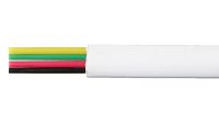 Bobina de cable telefónico plano 4 conductores, blanco, 100m