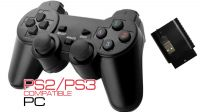 Comando Wireless Vibração dual compatível c/PS3 e PC preto