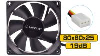 Ventilador 12V 80x80x25mm conector 03P