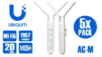 Conjunto de 5 puntos de acceso Unifi 2.4GHz UAP-AC-M 300Mbps/5GHz 877Mbps 802.11ac